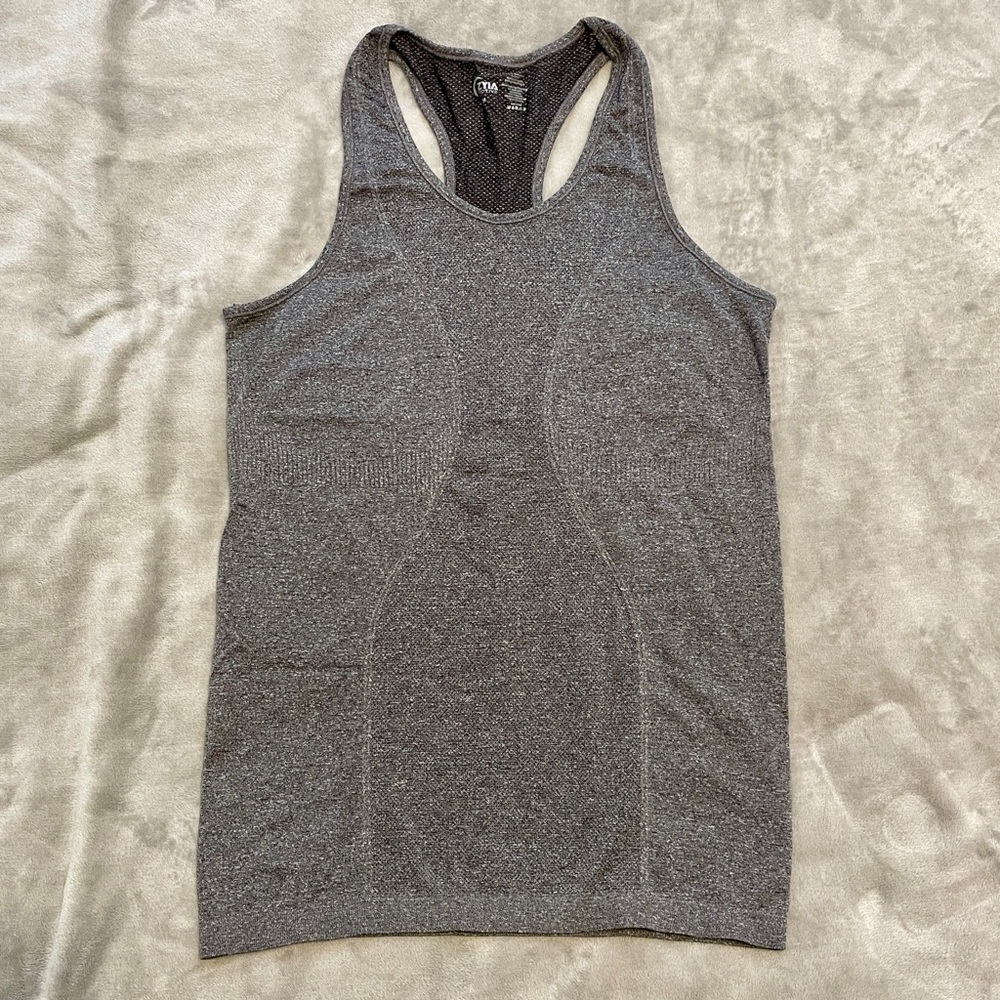 Grey workout tank top
